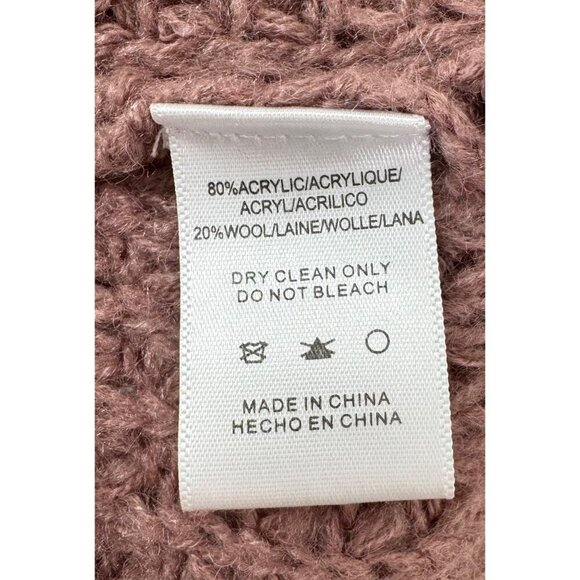 Moth Mauve Knit Wool Cardigan With Ruffled Edges Pink Size S - Picture 7 of 8